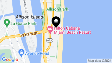 Map of 6301 Collins Ave # 1705, Miami Beach FL, 33141