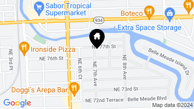 Map of 7607 NE 7th Ave, Miami FL, 33138