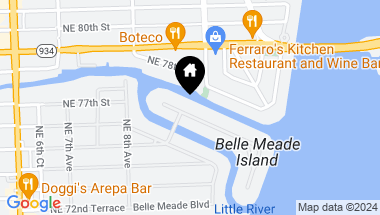 Map of 919 Belle Meade Island Dr # 0, Miami FL, 33138