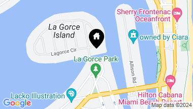 Map of 100 La Gorce Circle, Miami Beach FL, 33141
