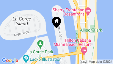 Map of 6480 Allison Rd, Miami Beach FL, 33141