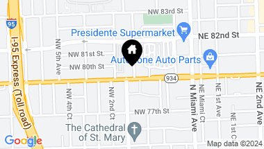 Map of 197 NW 79th St, Miami FL, 33150