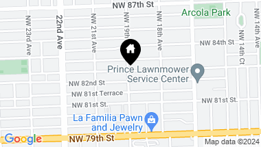 Map of 1886 NW 83rd St, Miami FL, 33147