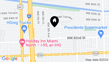 Map of 435 NW 82nd Ter, Miami FL, 33150