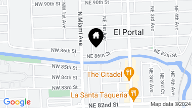 Map of 61 NE 86th St, El Portal FL, 33138