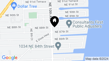 Map of 1019 NE 87th St, Miami FL, 33138