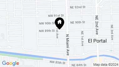 Map of 8855 NW 1st Ave, El Portal FL, 33150