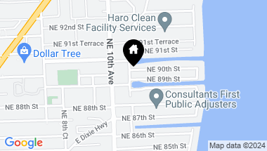 Map of 1051 NE 89th St, Miami FL, 33138