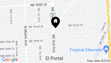 Map of 9101 NE 2nd Avenue, Miami Shores FL, 33138