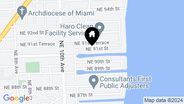 Map of 1122 NE 91st St, Miami FL, 33138