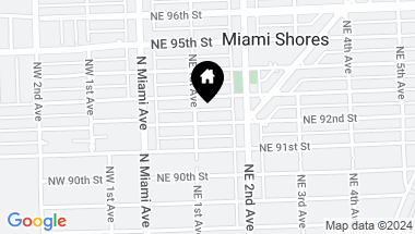 Map of 121 NE 92nd St, Miami Shores FL, 33138