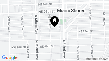 Map of 137 NE 92nd St, Miami Shores FL, 33138