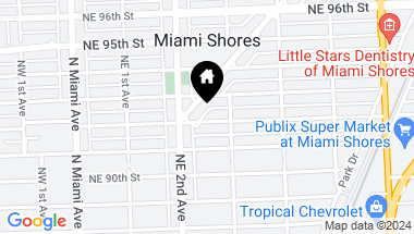 Map of 253 NE 92nd St, Miami Shores FL, 33138