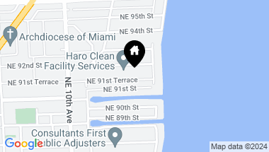 Map of 1205 NE 91st Ter, Miami Shores FL, 33138
