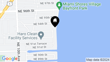 Map of 9301 N Bayshore Dr, Miami Shores FL, 33138