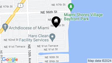 Map of 1255 NE 93rd St, Miami Shores FL, 33138