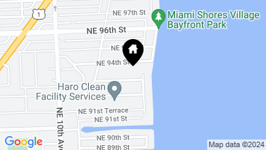 Map of 1275 NE 93rd St, Miami Shores FL, 33138