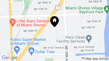 Map of 9350 NE 9th PL, Miami Shores FL, 33138