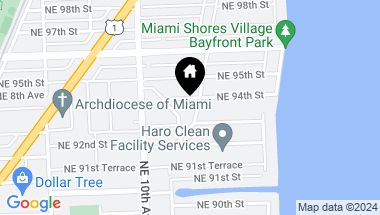 Map of 9350 NE 12 Ave, Miami Shores FL, 33138