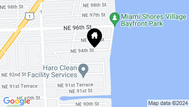 Map of 1266 NE 94th St, Miami Shores FL, 33138