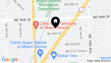 Map of 747 NE 94th St, Miami Shores FL, 33138