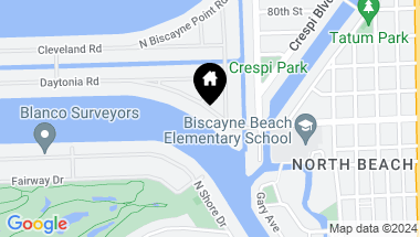 Map of 1220 S Biscayne Point Rd, Miami Beach FL, 33141