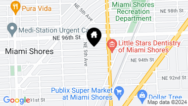Map of 534 NE 95th St, Miami Shores FL, 33138