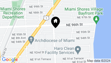 Map of 1005 NE 95th St, Miami Shores FL, 33138