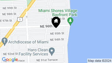 Map of 1235 NE 95 St, Miami Shores FL, 33138