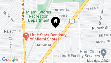 Map of 822 NE 96th St, Miami Shores FL, 33138