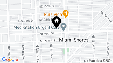 Map of 131 NE 96th St, Miami Shores FL, 33138