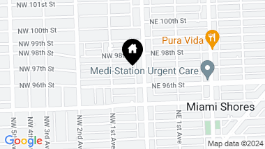Map of 34 NW 97th St, Miami Shores FL, 33150