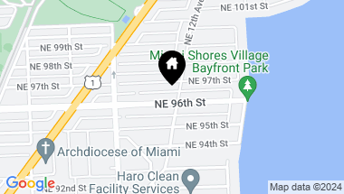 Map of 1099 NE 96th St, Miami Shores FL, 33138