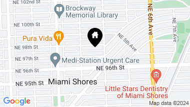 Map of 361 NE 97th St, Miami Shores FL, 33138