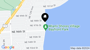Map of 9707 NE 13th Ave, Miami Shores FL, 33138