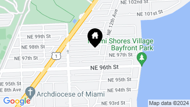 Map of 1165 NE 97th St, Miami Shores FL, 33138