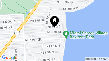Map of 1249 NE 97th St, Miami Shores FL, 33138