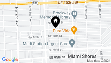 Map of 70 NE 99th St, Miami Shores FL, 33138