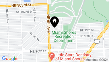 Map of 9824 NE 5th Ave Rd, Miami Shores FL, 33138