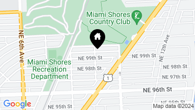 Map of 909 NE 99th St, Miami Shores FL, 33138