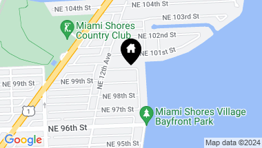 Map of 1290 NE 100th St, Miami Shores FL, 33138