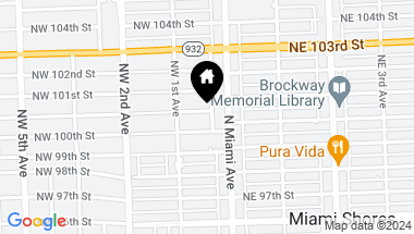 Map of 30 NW 100th Ter, Miami Shores FL, 33150