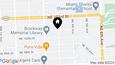Map of 290 NE 101st St, Miami Shores FL, 33138