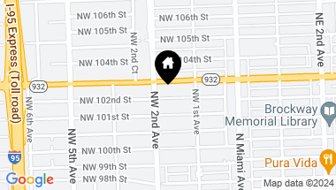Map of 163 NW 102nd St, Miami Shores FL, 33150