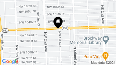 Map of 101 NW 102nd St, Miami Shores FL, 33150