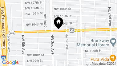 Map of 152 NW 103rd St, Miami Shores FL, 33150