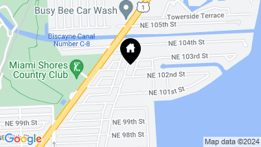 Map of 1201 NE 102nd St, Miami Shores FL, 33138