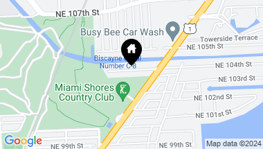 Map of 1080 NE 104th St, Miami Shores FL, 33138
