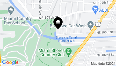 Map of 10600 NE 10th Ct, Miami Shores FL, 33138