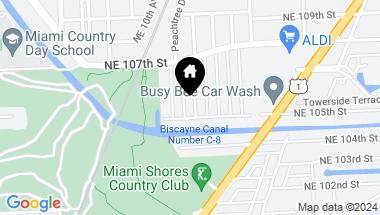 Map of 10610 NE 10th Pl, Miami Shores FL, 33138